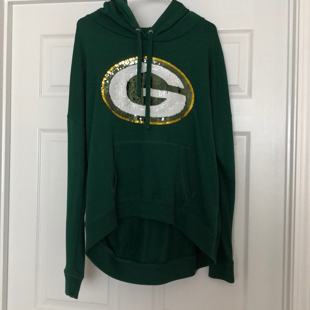 Victoria Secret PINK sequin NFL Packers hoodie